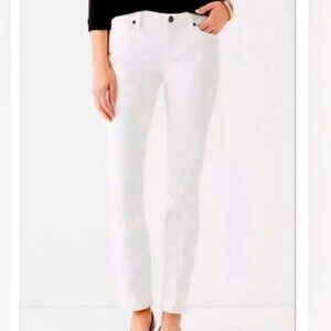 J Jill Denim White Authentic Fit Cropped Women's Pants Size 16